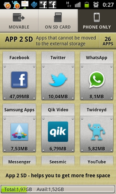 WhatsApp tidak bisa dipindahkan dari memori internal