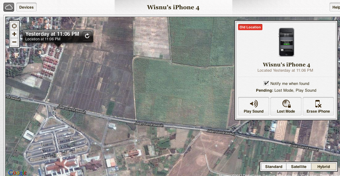 Lokasi Iphoneku Terakhir
